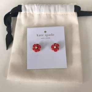 Red Floral Kate Spade earrings